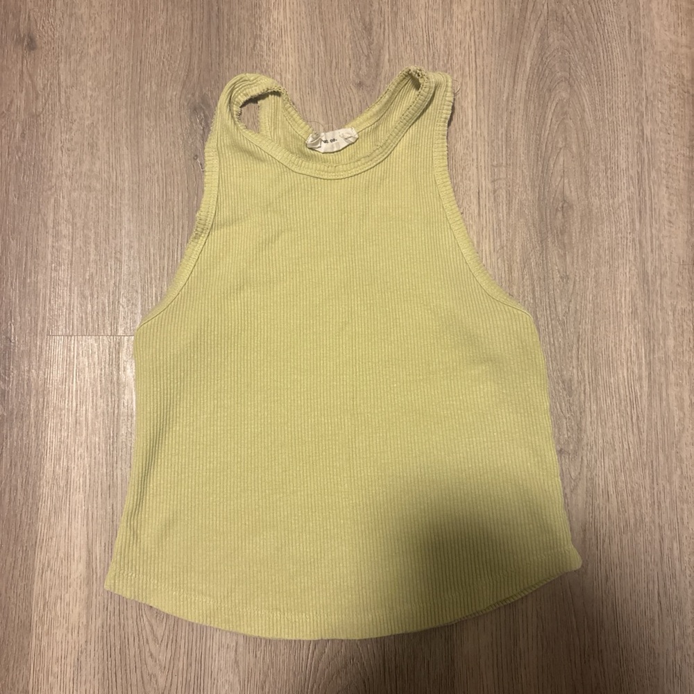 Back Beat Co. Ribbed Tank Top - Soft Yellow - Picture 2 of 2